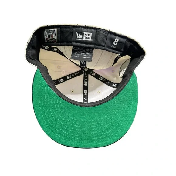 Houston Astros New Era 59Fifty Hat White Pinstripe Side Patch Cap | Size 8 - Picture 6 of 6